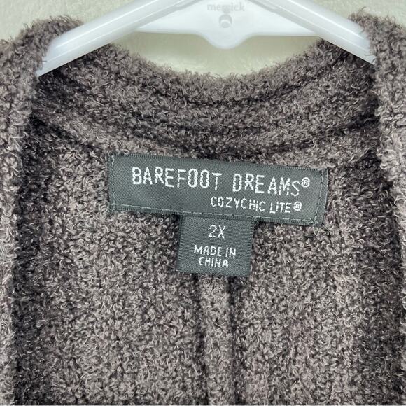 Barefoot Dreams CozyChic Lite Ribbed Shrug Cardigan Size 2X - Picture 3 of 6